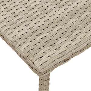 vidaXL Garden Coffee Table Rectangular Light Gray 40x40x37 cm Poly Rattan