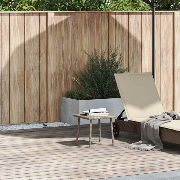 vidaXL Garden Coffee Table Rectangular Light Gray 40x40x37 cm Poly Rattan