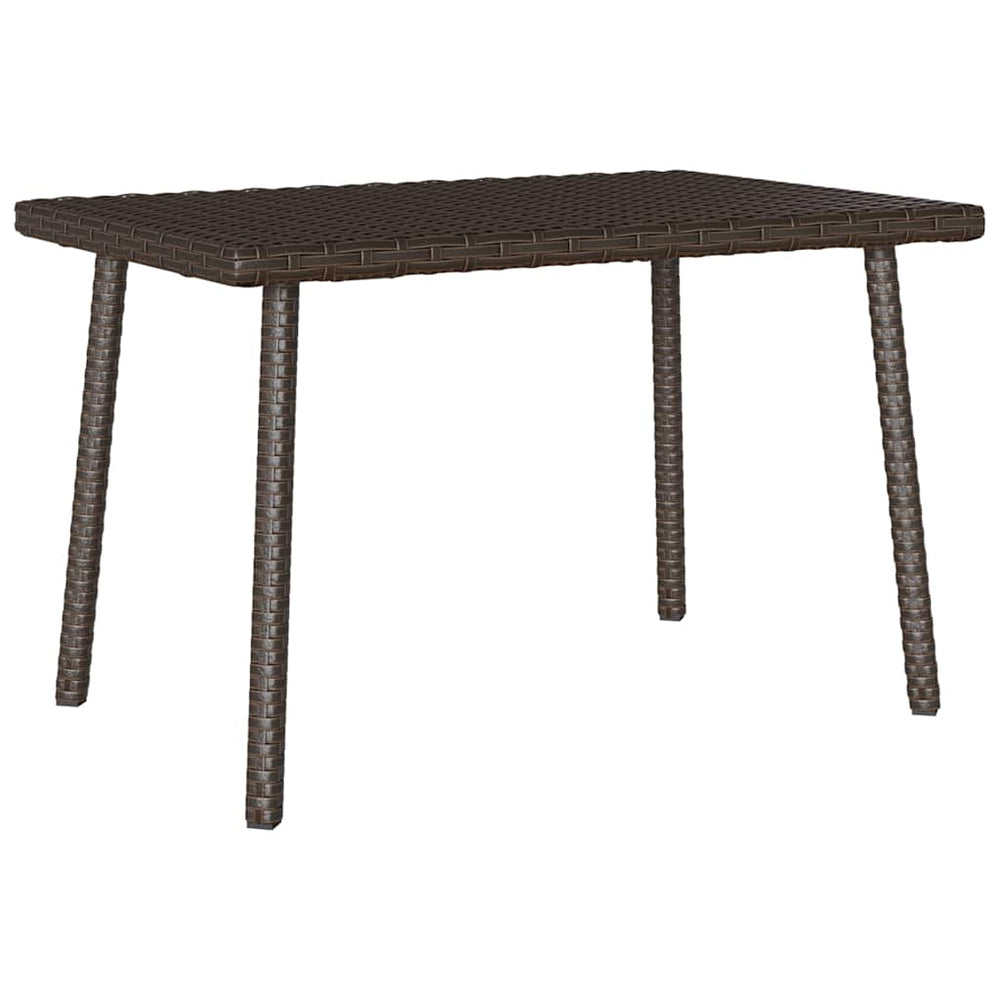 Rechteckiger Garten-Couchtisch Braun Poly Rattan
