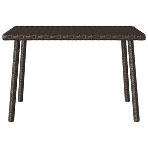 Rechteckiger Garten-Couchtisch Braun Poly Rattan