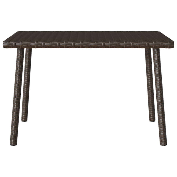 Rechteckiger Garten-Couchtisch Braun Poly Rattan