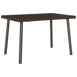 Rechteckiger Garten-Couchtisch Braun Poly Rattan