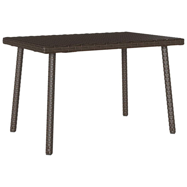 Rechteckiger Garten-Couchtisch Braun Poly Rattan