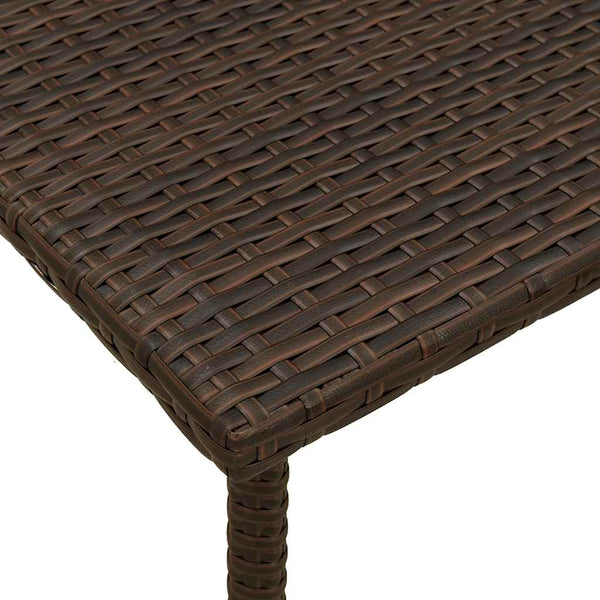Rechteckiger Garten-Couchtisch Braun Poly Rattan