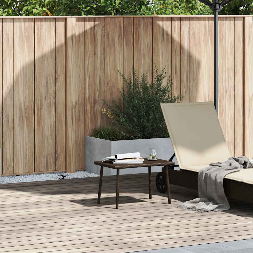 Rechteckiger Garten-Couchtisch Braun Poly Rattan