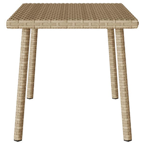 Beiger Garten-Couchtisch 60x40 cm Poly Rattan
