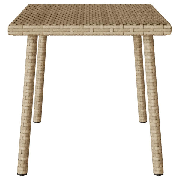 Beiger Garten-Couchtisch 60x40 cm Poly Rattan