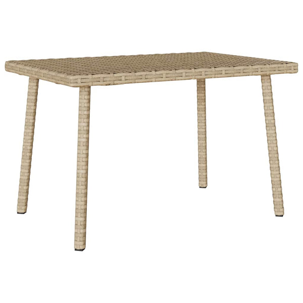 Beiger Garten-Couchtisch 60x40 cm Poly Rattan