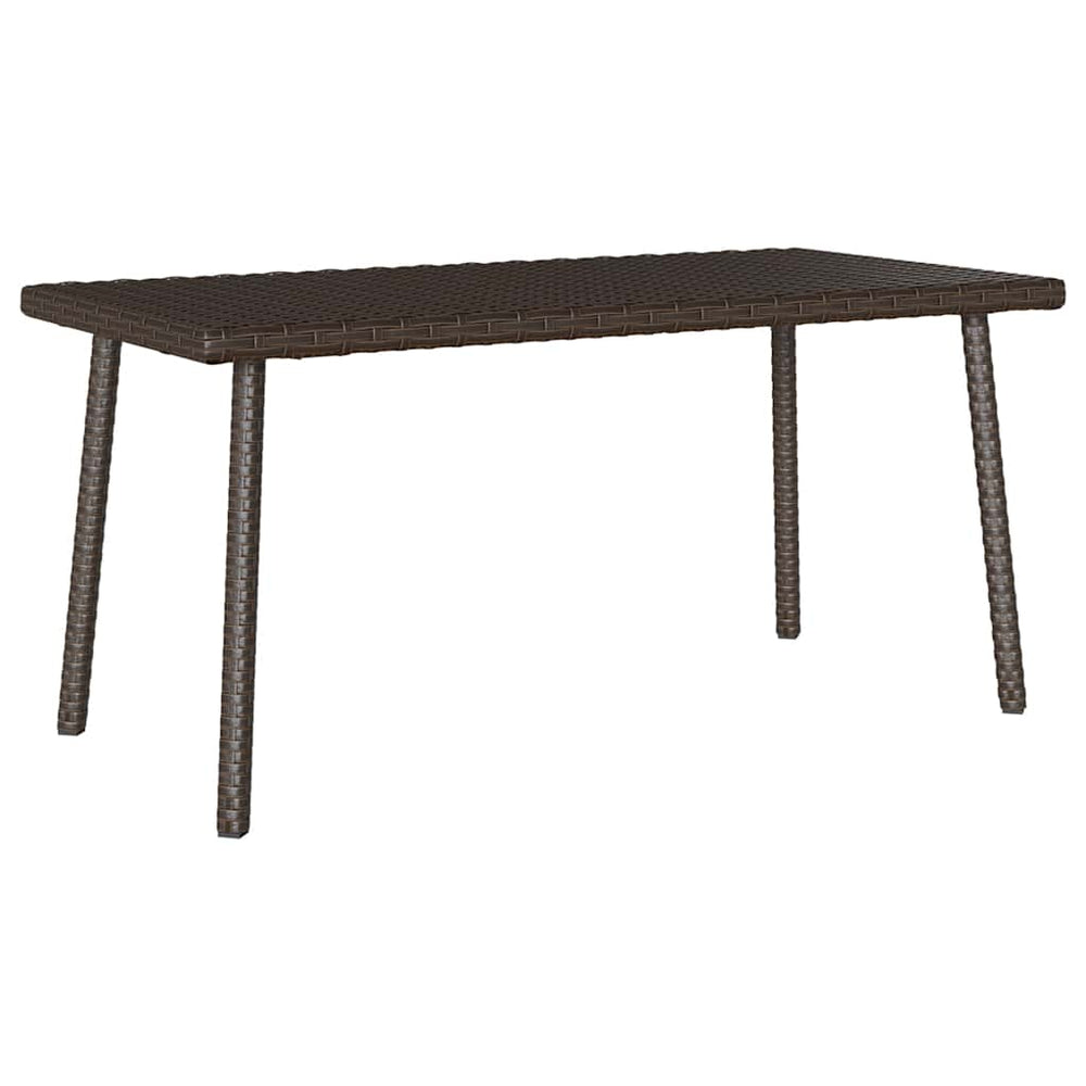 Rechteckiger Garten-Couchtisch Braun Poly Rattan