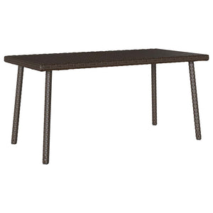 Rechteckiger Garten-Couchtisch Braun Poly Rattan