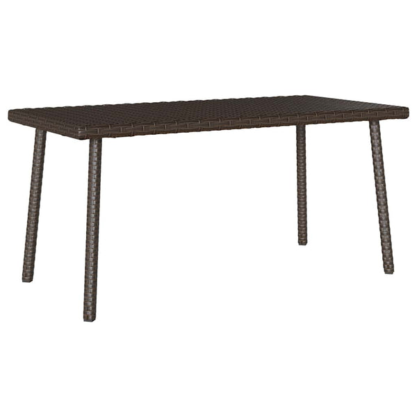 Rechteckiger Garten-Couchtisch Braun Poly Rattan
