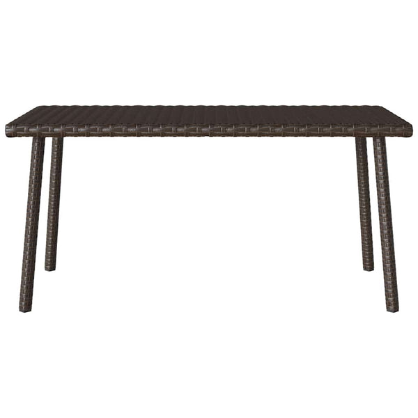Rechteckiger Garten-Couchtisch Braun Poly Rattan