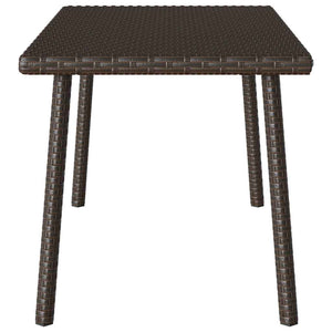 Rechteckiger Garten-Couchtisch Braun Poly Rattan