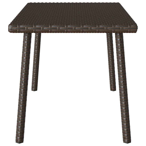 Rechteckiger Garten-Couchtisch Braun Poly Rattan