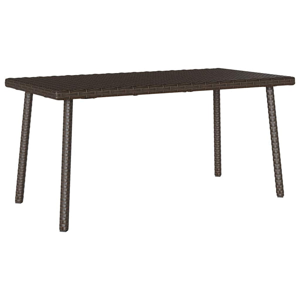 Rechteckiger Garten-Couchtisch Braun Poly Rattan