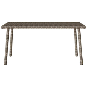 Rechteckiger Garten-Couchtisch Grau Poly Rattan