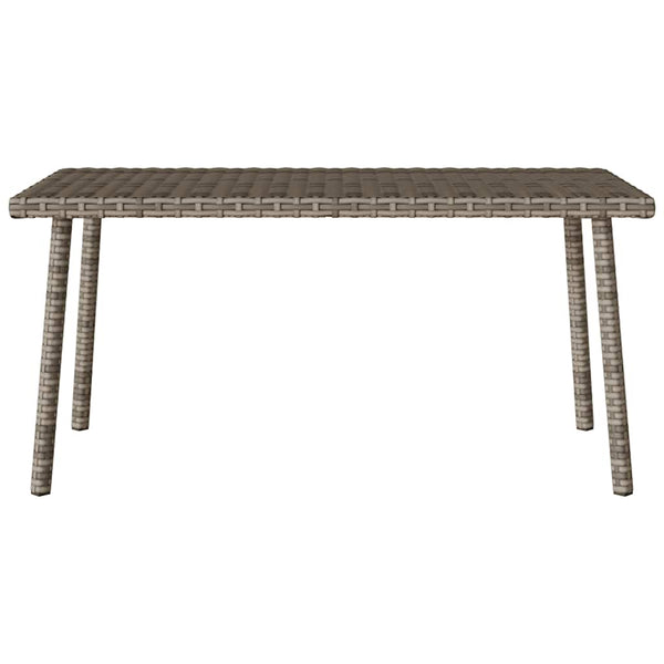 Rechteckiger Garten-Couchtisch Grau Poly Rattan