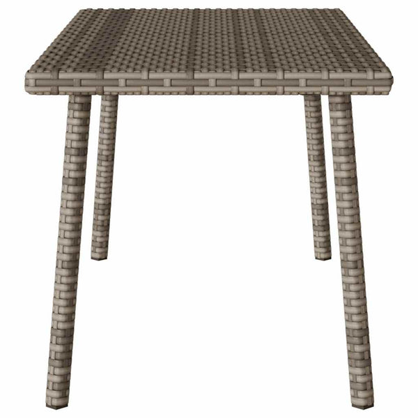 Rechteckiger Garten-Couchtisch Grau Poly Rattan