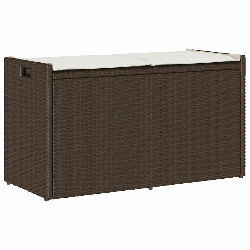 Outdoor Sitzbank Braun 100 cm mit Stauraum