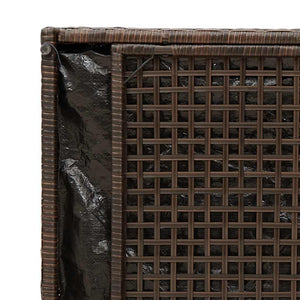 vidaXL Banc de jardin avec rangement et coussin marron 100 cm