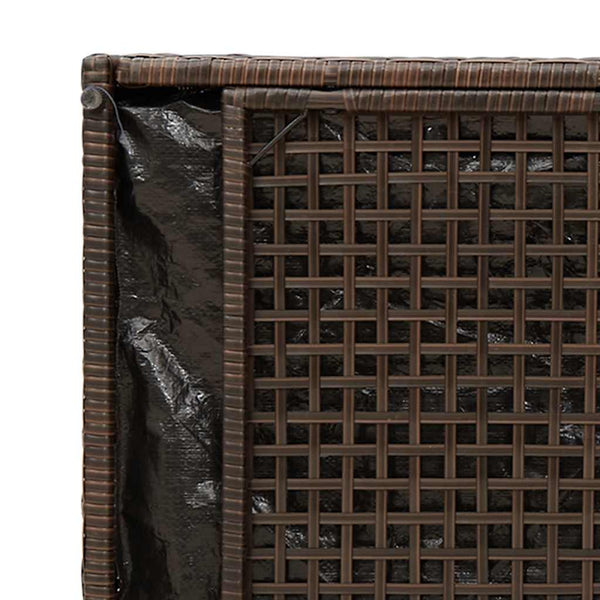 vidaXL Banc de jardin avec rangement et coussin marron 100 cm