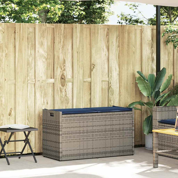 Outdoor Sitzbank mit Stauraum Grau 100cm