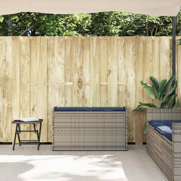 Outdoor Sitzbank mit Stauraum Grau 100cm