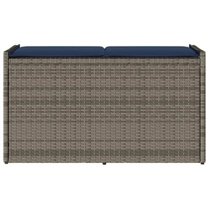 Outdoor Sitzbank mit Stauraum Grau 100cm