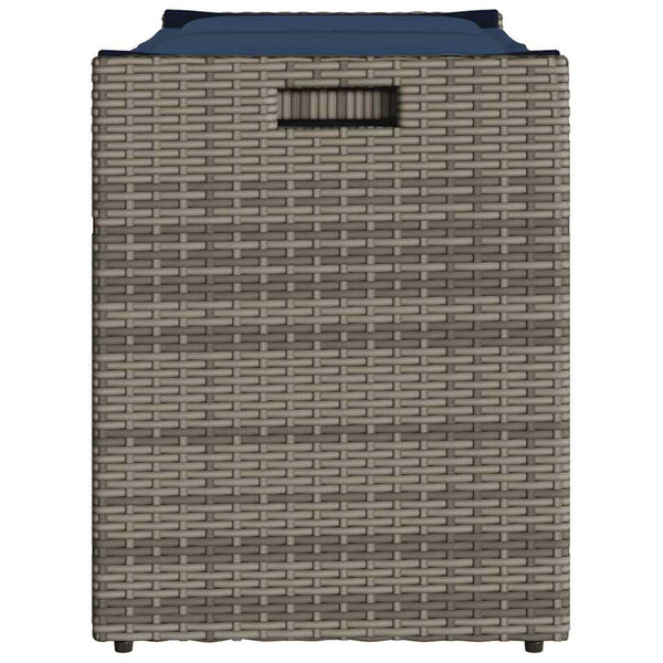 Outdoor Sitzbank mit Stauraum Grau 100cm