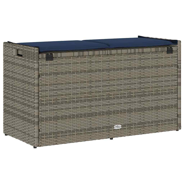 Outdoor Sitzbank mit Stauraum Grau 100cm