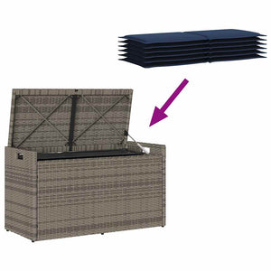 Outdoor Sitzbank mit Stauraum Grau 100cm