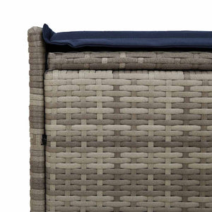 Outdoor Sitzbank mit Stauraum Grau 100cm