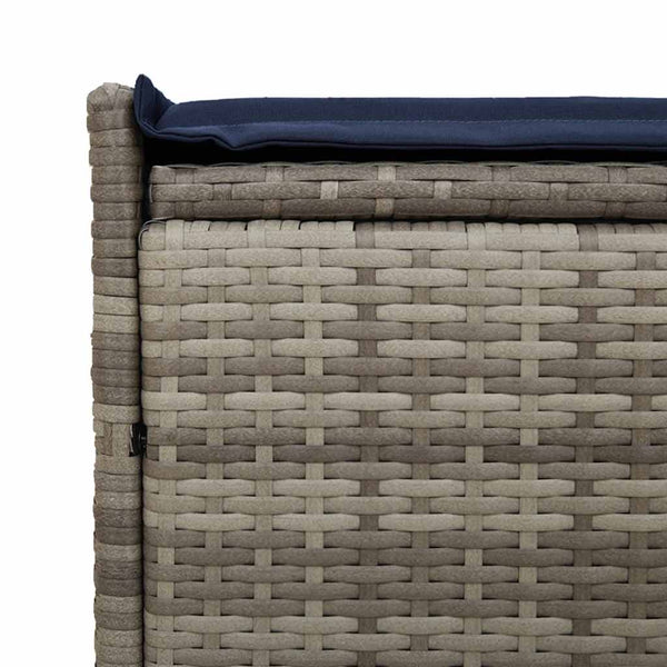 Outdoor Sitzbank mit Stauraum Grau 100cm