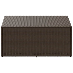 Garten Auflagenbox Braun Poly Rattan 110 cm