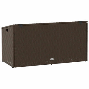 Garten Auflagenbox Braun Poly Rattan 110 cm