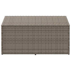 Garten Aufbewahrungsbox Grau Poly Rattan 110cm