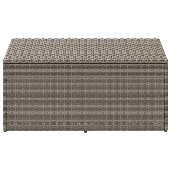 Garten Aufbewahrungsbox Grau Poly Rattan 110cm
