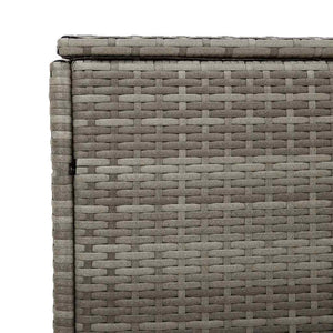 Garten Aufbewahrungsbox Grau Poly Rattan 110cm