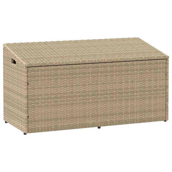 Garten Aufbewahrungsbox Beige Polyrattan 110 cm