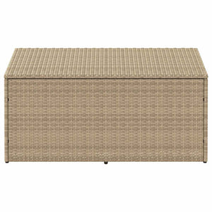 Garten Aufbewahrungsbox Beige Polyrattan 110 cm