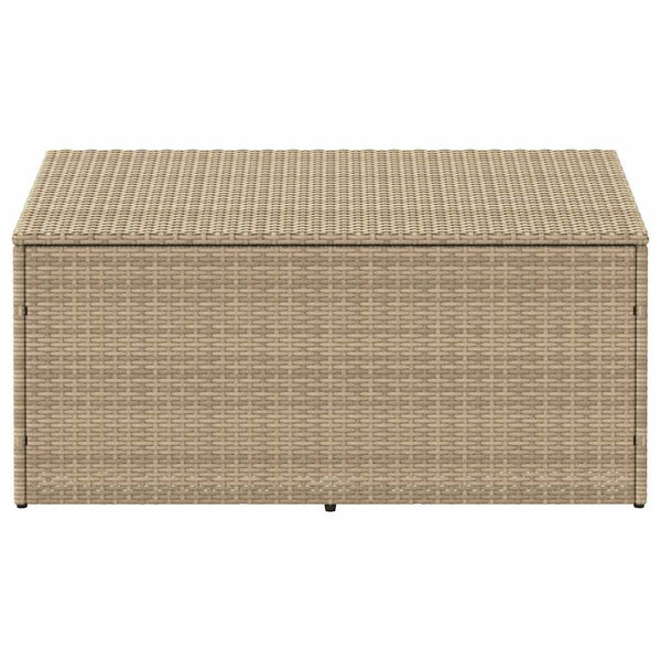 Garten Aufbewahrungsbox Beige Polyrattan 110 cm