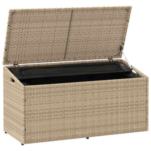 Garten Aufbewahrungsbox Beige Polyrattan 110 cm