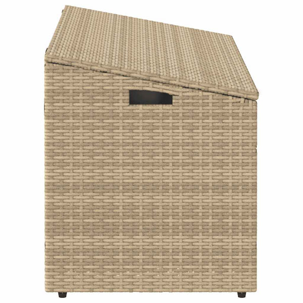 Garten Aufbewahrungsbox Beige Polyrattan 110 cm