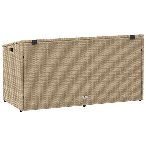 Garten Aufbewahrungsbox Beige Polyrattan 110 cm
