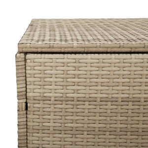 Garten Aufbewahrungsbox Beige Polyrattan 110 cm