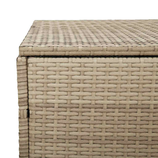 Garten Aufbewahrungsbox Beige Polyrattan 110 cm