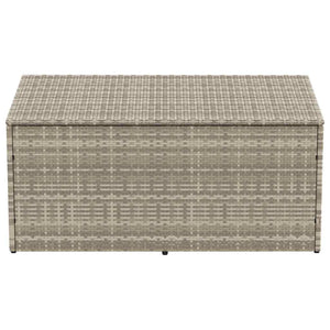 Garten Auflagenbox Hellgrau Poly Rattan 110 cm