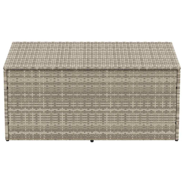 Garten Auflagenbox Hellgrau Poly Rattan 110 cm