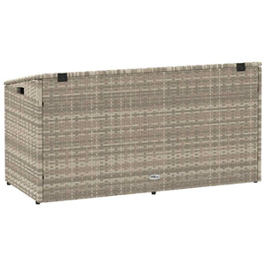 Garten Auflagenbox Hellgrau Poly Rattan 110 cm