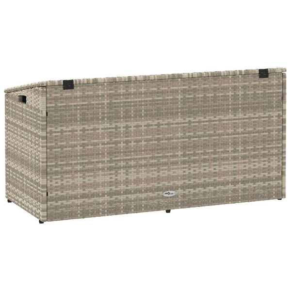 Garten Auflagenbox Hellgrau Poly Rattan 110 cm